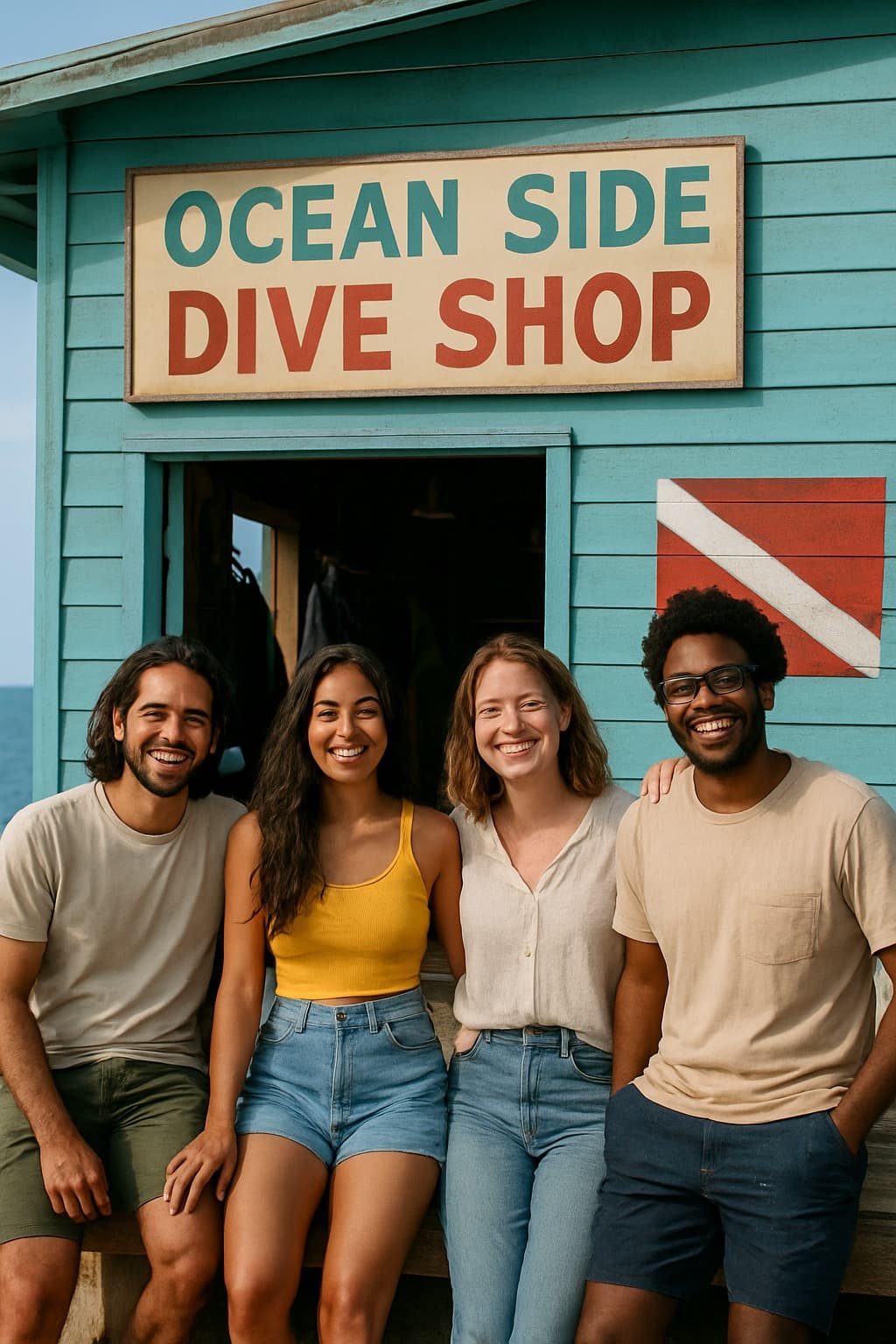 Ocean side dive shop
